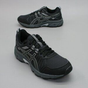 Asics Ladies 8.5 W Wide Gel Venture 7 Black Gray Running Shoes Sneakers 1012A477